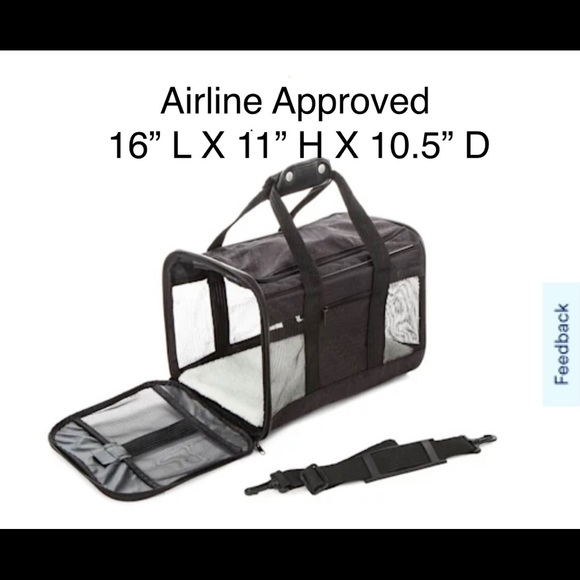 COPY - Airline Approved Pet Carrier with Sherpa Pad Inside - Picture 2 of 4